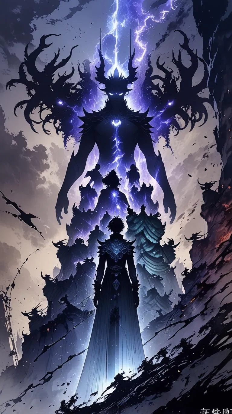 Dark fantasy warrior illustration